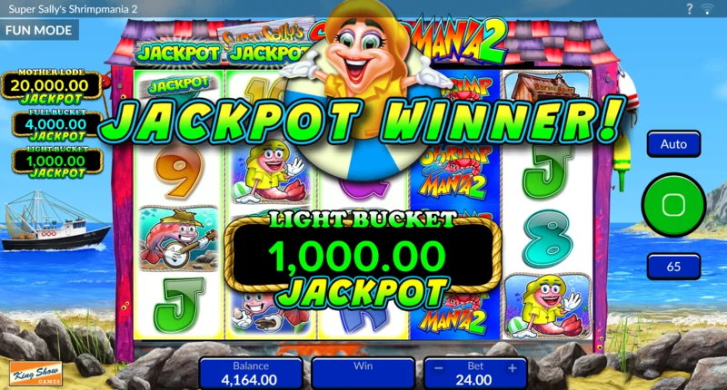 Super Sally's Shrimpmania 2 - khởi động trò chơi chọn giỏ với lựa chọn giữa giỏ và Free Spins